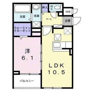 グレース讃良【1階】の間取り