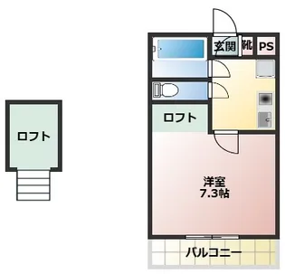 レオパレス南野口【3階】の間取り