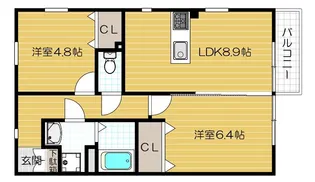 riviere 庄【101号室号室】の間取り