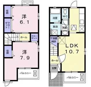 メゾンド ブリーゼ【1階】の間取り