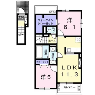 リヴェール【2階】の間取り