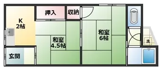出雲町アパート【201号室】の間取り