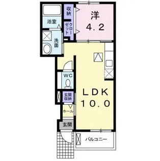 ピスト デスポワール【1階】の間取り