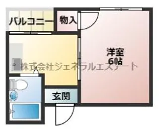 エムズ四條畷【201号室】の間取り
