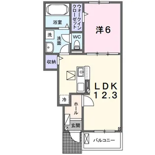 ハーモニアス オーブ【1階】の間取り