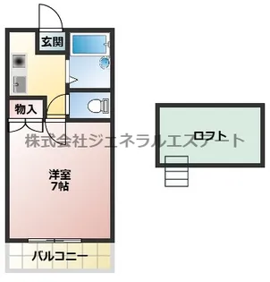 レオパレスさんわ大和田第4【110号室】の間取り