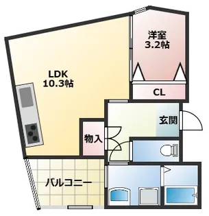 ルミエール星田2番館【5階】の間取り