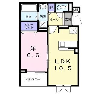 ルピナスHoshida【2階】の間取り