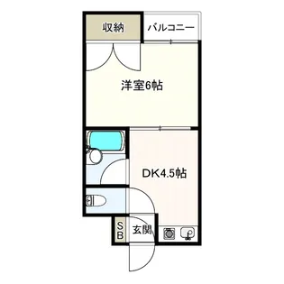 エステートTSUKUI【302号室】の間取り