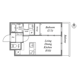 St.Residence南津の辺【0102号室】の間取り