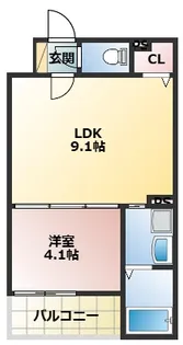 LIX大和田駅前【4階】の間取り