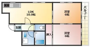 コーポラスサタ【4階】の間取り