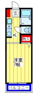 コーポ西井【1階】の間取り