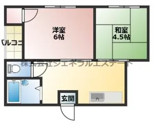 下木田マンション【2階】の間取り