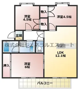 西岡ハイツ1【2階】の間取り