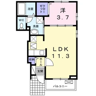 プラスドサンテ・トロワ【1階】の間取り