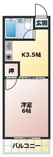 ハイツ北之町B棟【101号室】の間取り