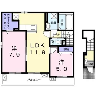 メゾン・ド・カオル【2階】の間取り