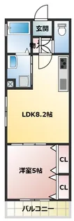 フォレストクリエオーレ城垣町弐番館【1階】の間取り