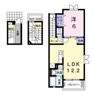 ユーアイハイツ 新家【3階】の間取り
