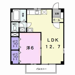 ハイツ福山【1階】の間取り