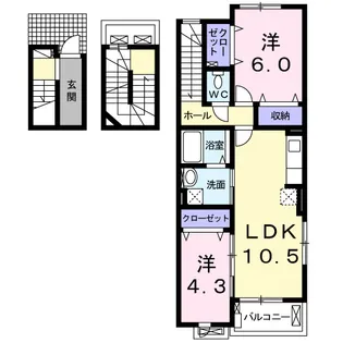 オーセンティック4【3階】の間取り