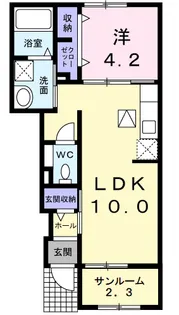 サンシャインフジIII【1階】の間取り