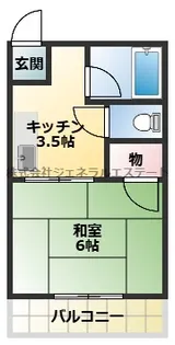 ハイツ北之町C棟【204号室】の間取り