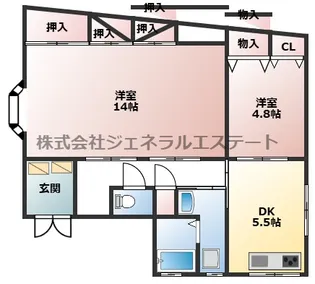 La Luce高柳【201号室】の間取り