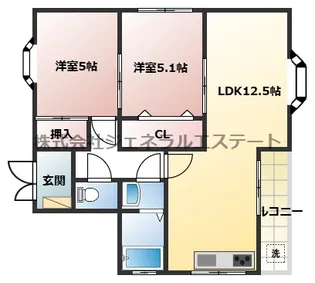 La Luce高柳【301号室】の間取り