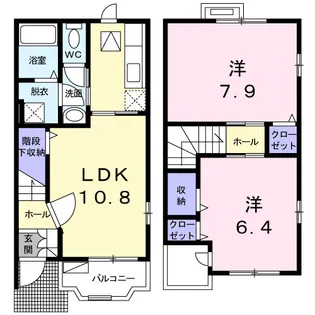 ソレイユ堀溝【1階】の間取り
