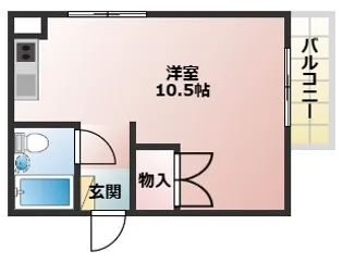 メゾン堀溝【201号室】の間取り