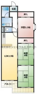 モンテベルデ交野【3階】の間取り