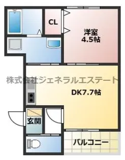 STcourt黒原城内町【202号室】の間取り