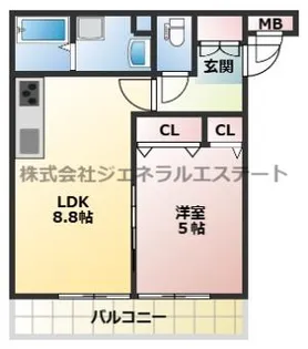 CASA CALMA上野口【3階】の間取り