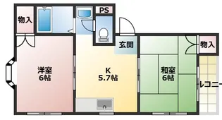 メゾンティグレ【201号室】の間取り