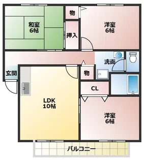 ハイカムール【1階】の間取り