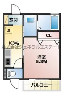 シャーメゾン松屋町【202号室】の間取り