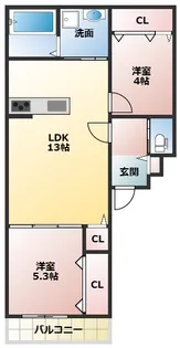 GBASE忍ケ丘【3階】の間取り