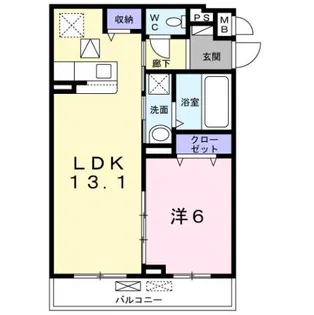 ヴィラ シャルマン【1階】の間取り