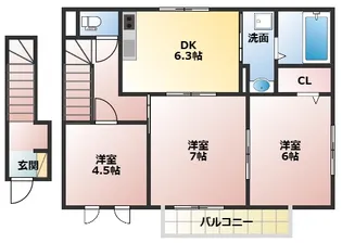 ルーチェ【202号室】の間取り