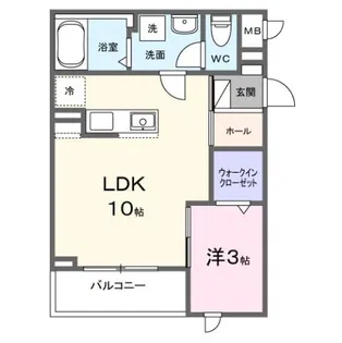 メモワール庭窪【3階】の間取り