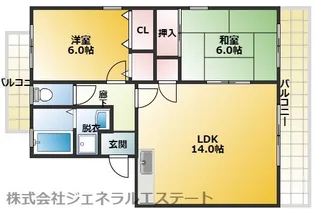シャルマンハイツ【101号室】の間取り