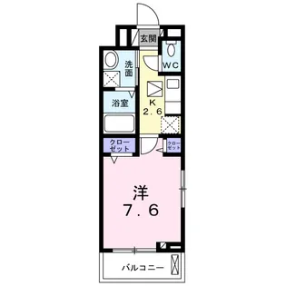 シャルモン深野 WEST【1階】の間取り
