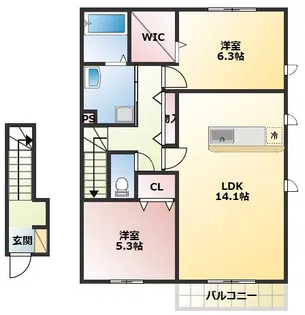 コンフォートN【203号室】の間取り