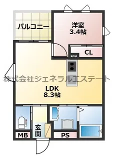 アーリーズ忍ケ丘【3階】の間取り
