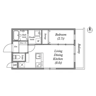 St.Residence南津の辺【0406号室】の間取り