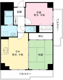 パレラガール【402号室号室】の間取り
