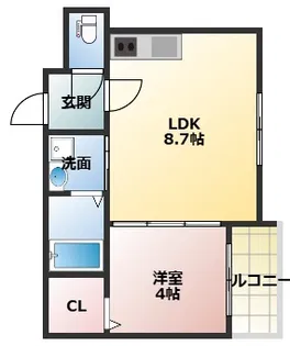 グランディール錦町【103号室】の間取り