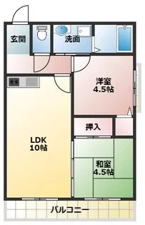 サニーコート石橋【303号室】の間取り